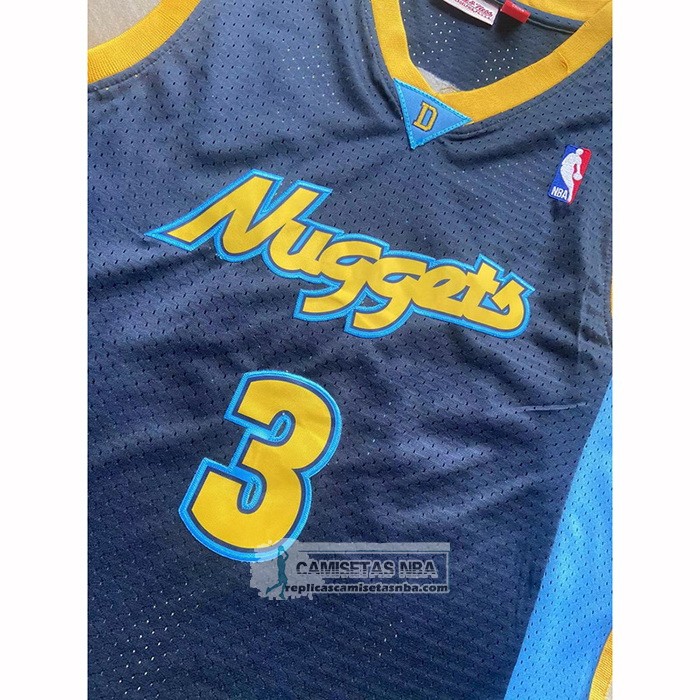 Camiseta Denver Nuggets Allen Iverson NO 3 Mitchell & Ness 2006-07 Azul2
